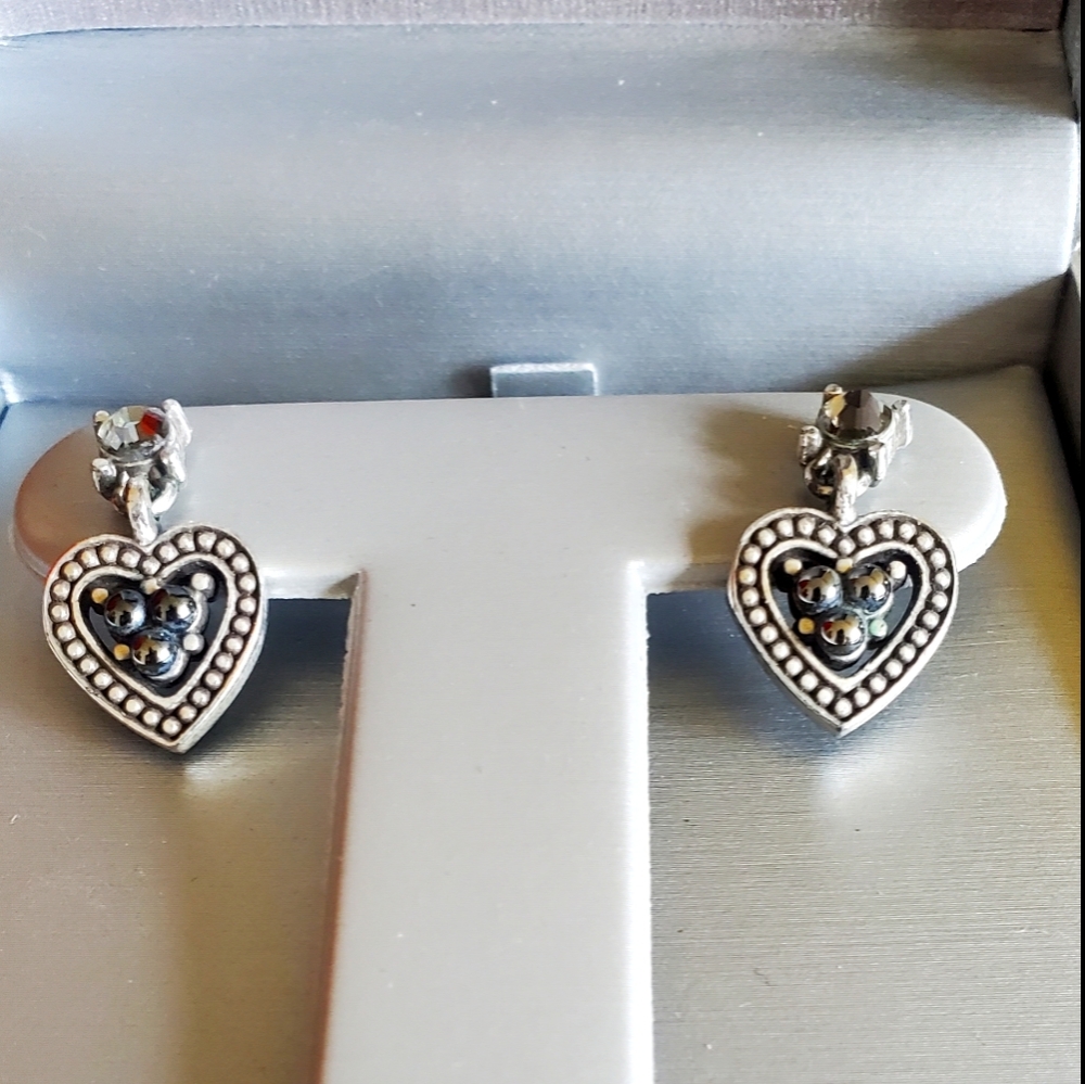 Brighton Post Heart Earrings